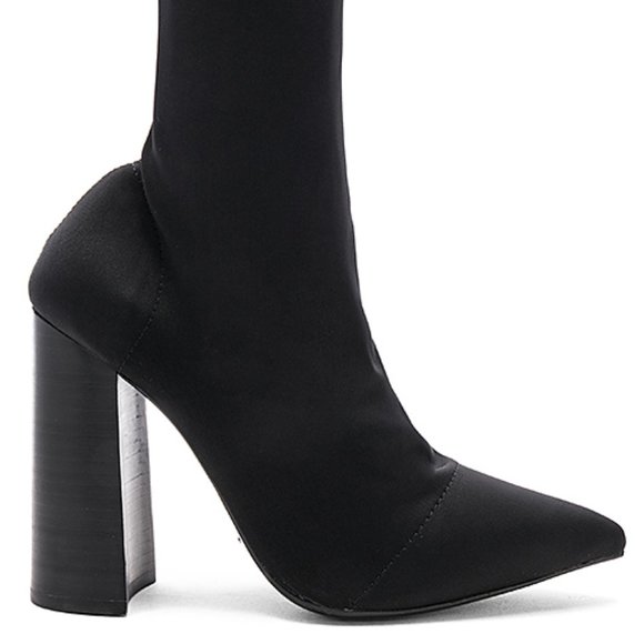 Tony Bianco Shoes - Tony Bianco Diddy Black Lyrca Ankle Sock Boots